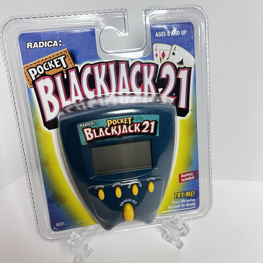 NOS Sealed Vintage Radica Pocket Blackjack 21 Model 8021 Dark Green